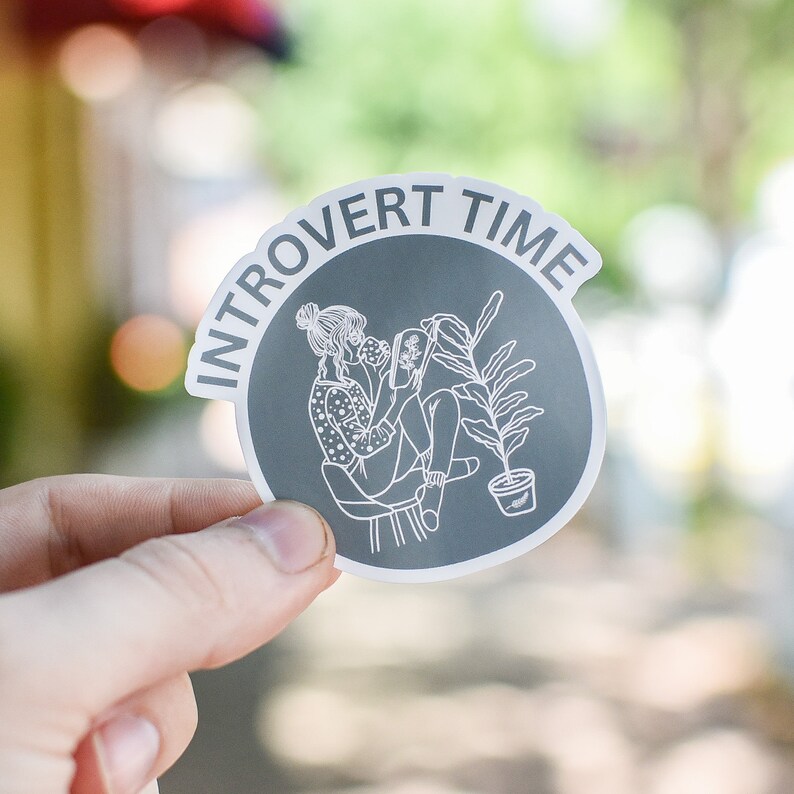 Water Bottle Sticker - Introvert Time - Bookish Stickers - Gift for ...