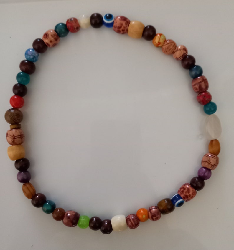 New, Blur, Damon Albarn inspired beaded necklace 47cm image 6