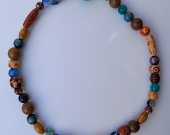 New, Blur, Damon Albarn inspired beaded necklace 46cm