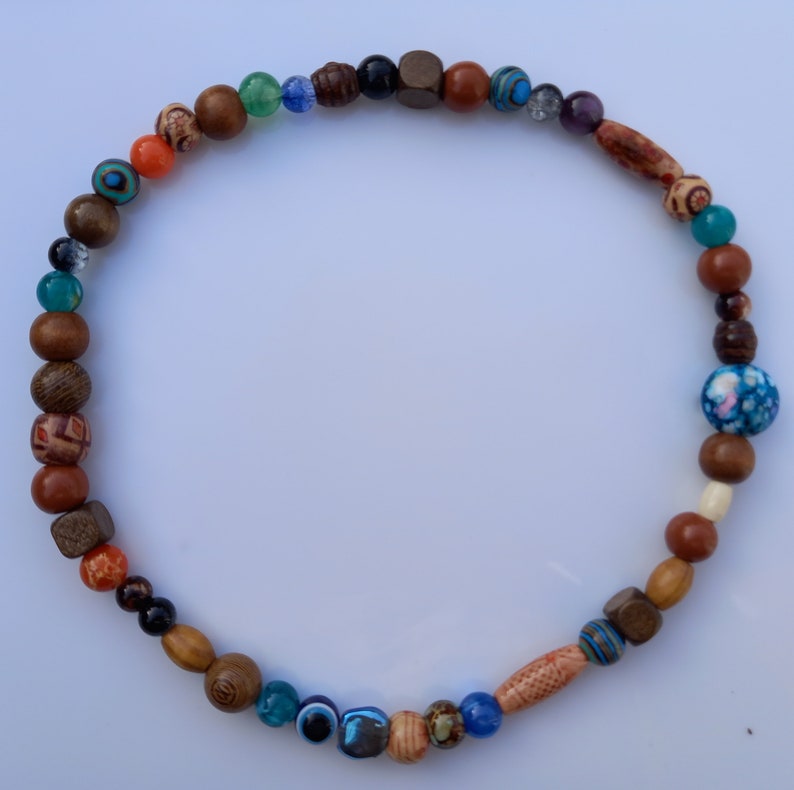 New, Blur, Damon Albarn inspired beaded necklace 47cm image 1