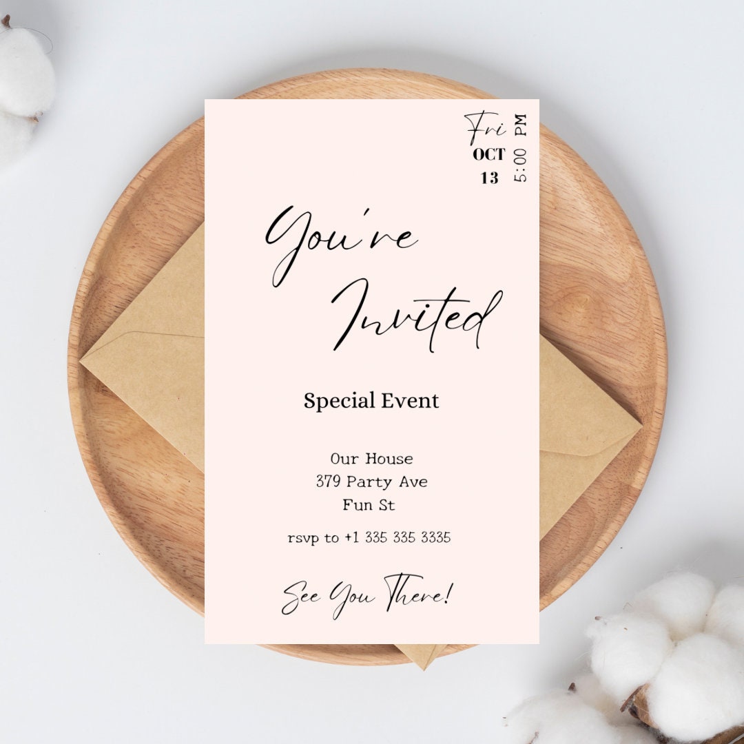 Minimalist Business Text Message Invitation Template Modern Etsy Minimalist Business Text Message Invitation Template Modern Etsy