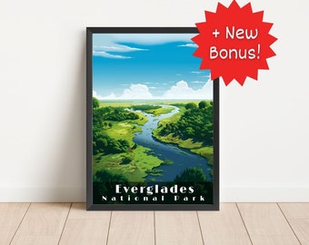 Everglades National Park Poster: Florida Travel Print (Digitaler Download)
