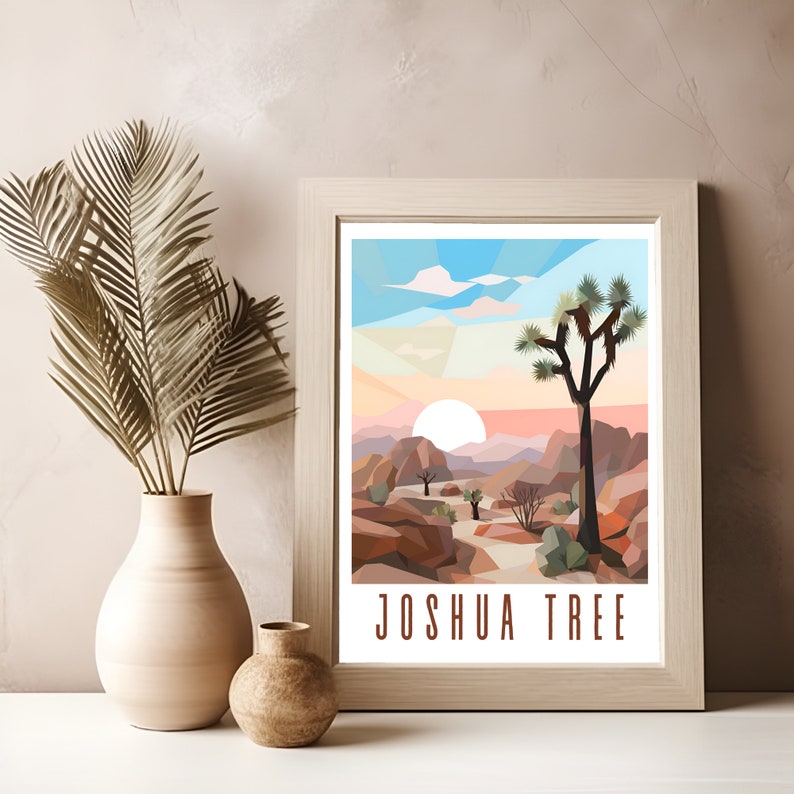 Joshua Tree Abstract Images Joshua Tree National Park Poster: Abstract Desert Landscape Art ...