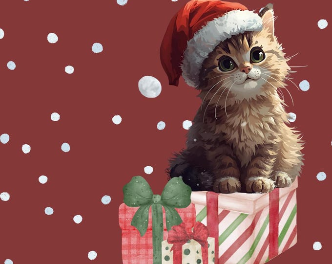 Sending warm purrs and merry wishes this Christmas! Greeting Card
