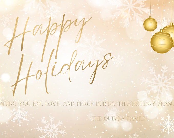 Virtual and Printable Happy Holidays Card