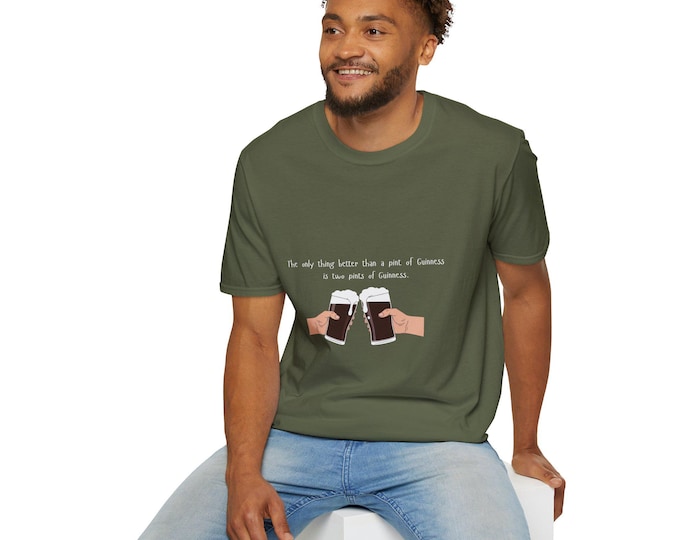Unisex Softstyle T-Shirt-2 Pints of Guiness