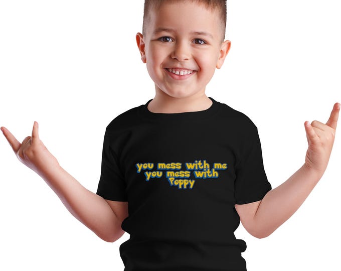 Funny Toddler T-Shirt – You Mess With My [Grandparent]