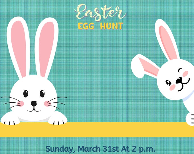 Hop On Over to Our Annual Easter Egg Hunt Invitation