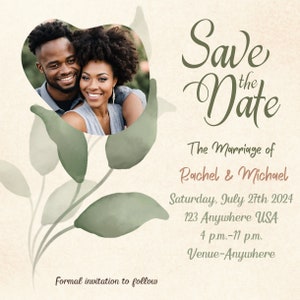 Conjunto simples de convites de casamento vintage, incluindo cartão postal para salvar a data, convite, confirmação de presença, menu, menu de bar, cartão de agradecimento
