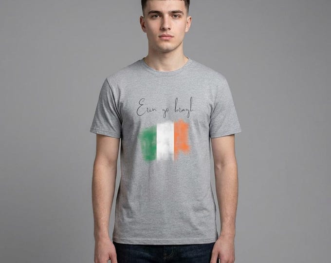 Erin Go Bragh Irish Flag T-Shirt | Watercolor Ireland Pride
