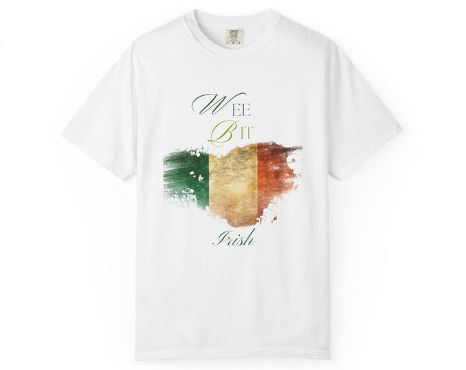 Wee Bit Irish T-Shirt | Irish Flag Watercolor St. Patrick's Day