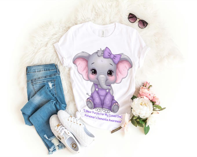 Alzheimer's Awareness Walk Tee- I wear purple for my "loved one"