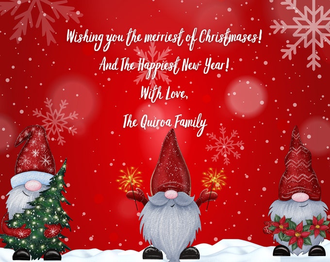 Wishing You the Merriest of Christmases! Card Template