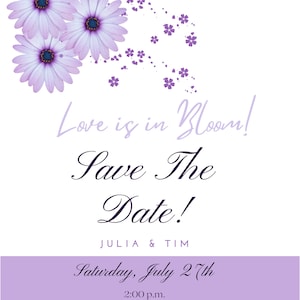 Liebe ist Blüte! Save the Date Postkarte