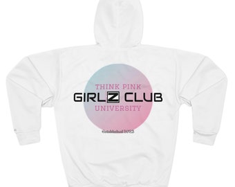 PINK/BLUE circle - Unisex Pullover Hoodie (AOP)