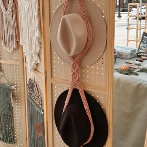 Macrame Hat Hanger | Boho Hat Display | Handmade Wall Decor