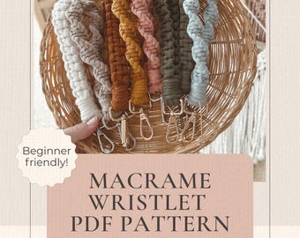Macrame Keychain Wristlet Pattern | PDF Download for Beginners