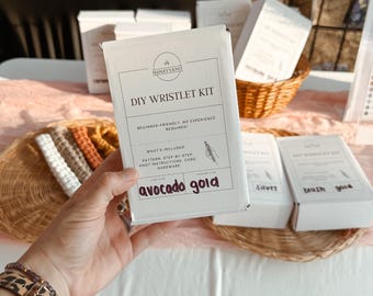 Macrame Wristlet DIY Kit | Beginner Keychain Craft Kit with Instructions