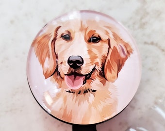 Golden Retriever Dog Badge Reel | ID Badge | Dog Mom | Badge Reels | Dog Lover Gift | Stethoscope ID | Staff Badge | MRI Safe Badge