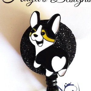 Corgi Dog Badge Reel | Gift | Nurse | ID Badge | Teacher | Badge Reels | Vet Tech | Stethoscope ID | ID Badge | Dog Mom