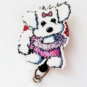 Dog Badge Reel | Gift | Nurse Gift | ID Badge | Dog Lover Gift | Badge Reels | Veterinarian Gift | Stethoscope ID | Staff ID Badge
