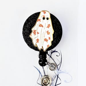 Halloween Ghost Badge Reel: Glitzer Akzent, Krankenschwester/Lehrer Ausweis