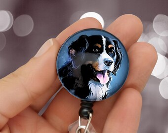 Badgehaspel border collie: stethoscoop-ID-tag, cadeau dierenartsverpleegkundige
