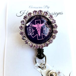 RN Retractable Badge Reel, Breakaway Lanyard Badge Reel, Registered Nurse