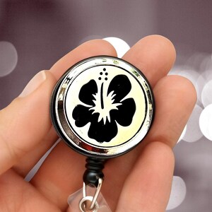 Hibiskus Aromatherapie Abzeichen Reel, Diffuser Medaillon, Breakaway Lanyard