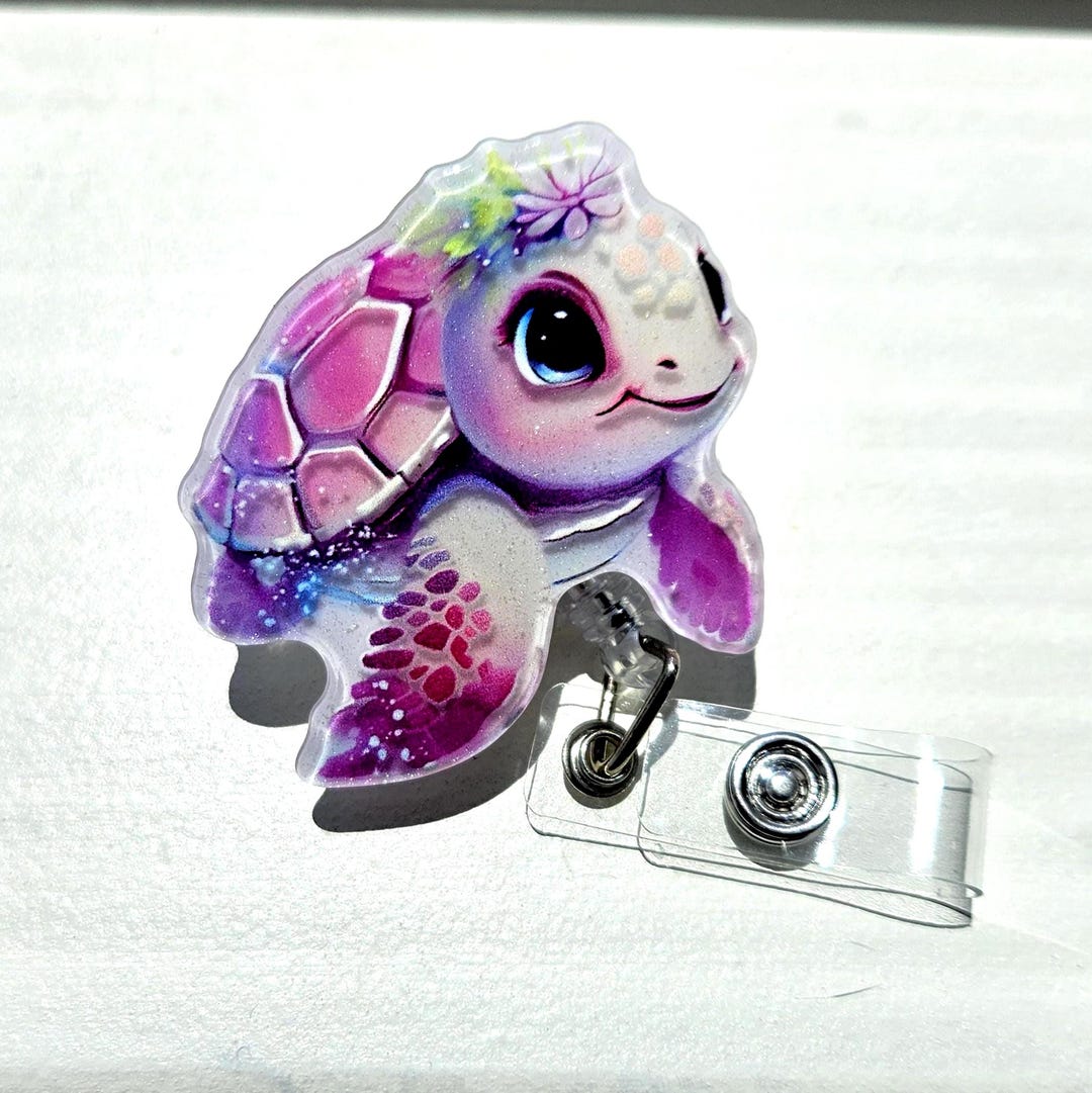 Retractable Turtles Sea Turtle Retractable Badge Reel, Breakaway Lanyard Badge Reel, Ocean ...