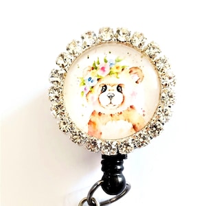 Teddy Bear Retractable Badge Reel, Breakaway Lanyard Badge Reel