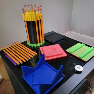 Lot de fichiers STL xTooll F1 Jig, ornement, gobelet, ceinture, alignement rotatif RA2, crayon 6 en 1, médaille pour chien / carte de visite / 16 crayons rotatifs