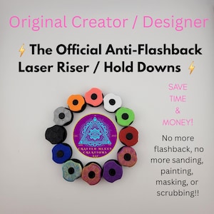Suporte Magnético Flashback/Elevador – Acessório Laser Ajustável para Glowforge, xTool, OMTech, Mira | Minimize Flashback | DESIGN ORIGINAL