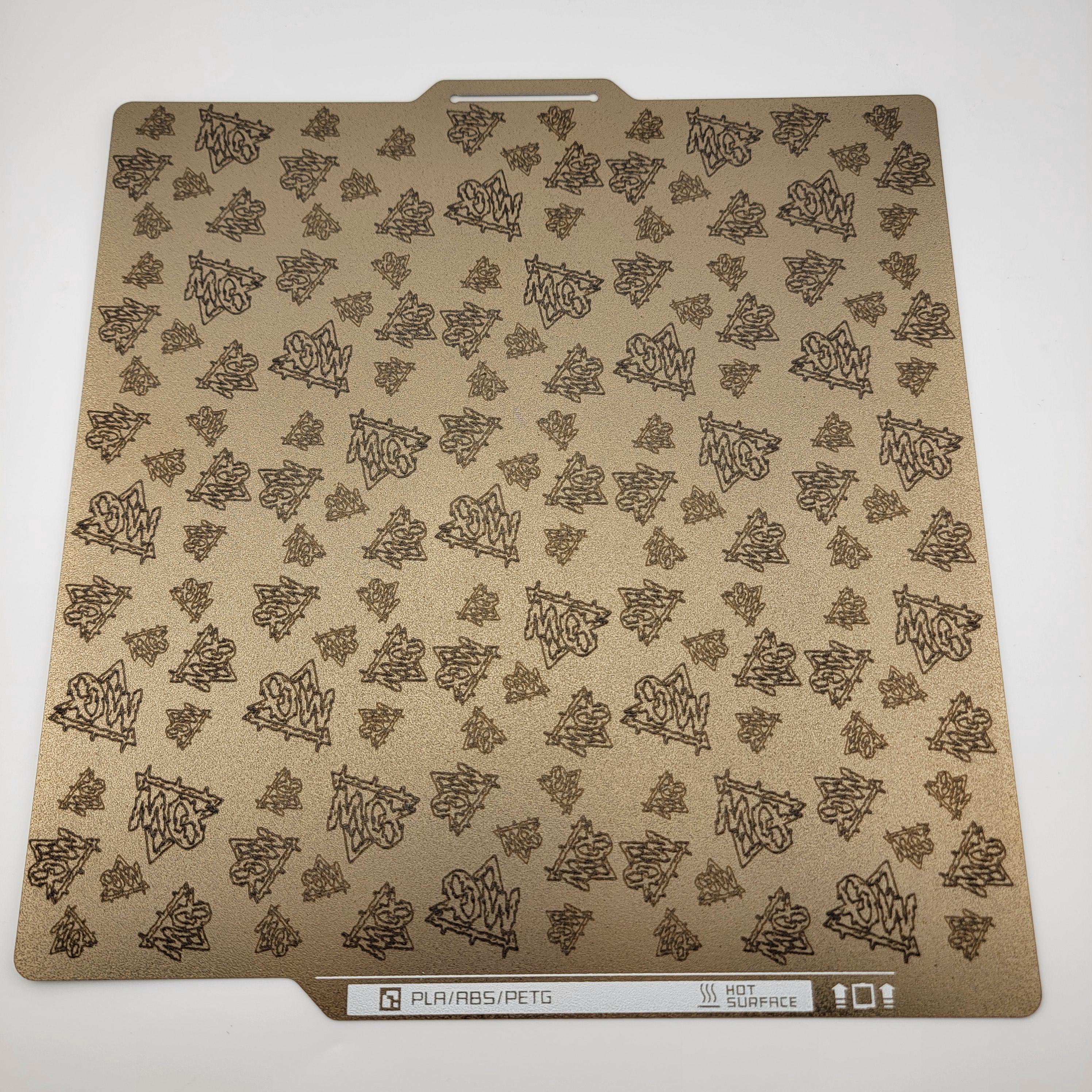 Custom Laser-engraved Textured PEI Build Plate for Bambu Lab P1S