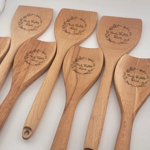 Bridal Shower Gift, Engraved Wooden Spoon, Wedding Shower Favor, Kitchen Gift, Wedding Spoon Gift, Wedding Favor Wood Spoon