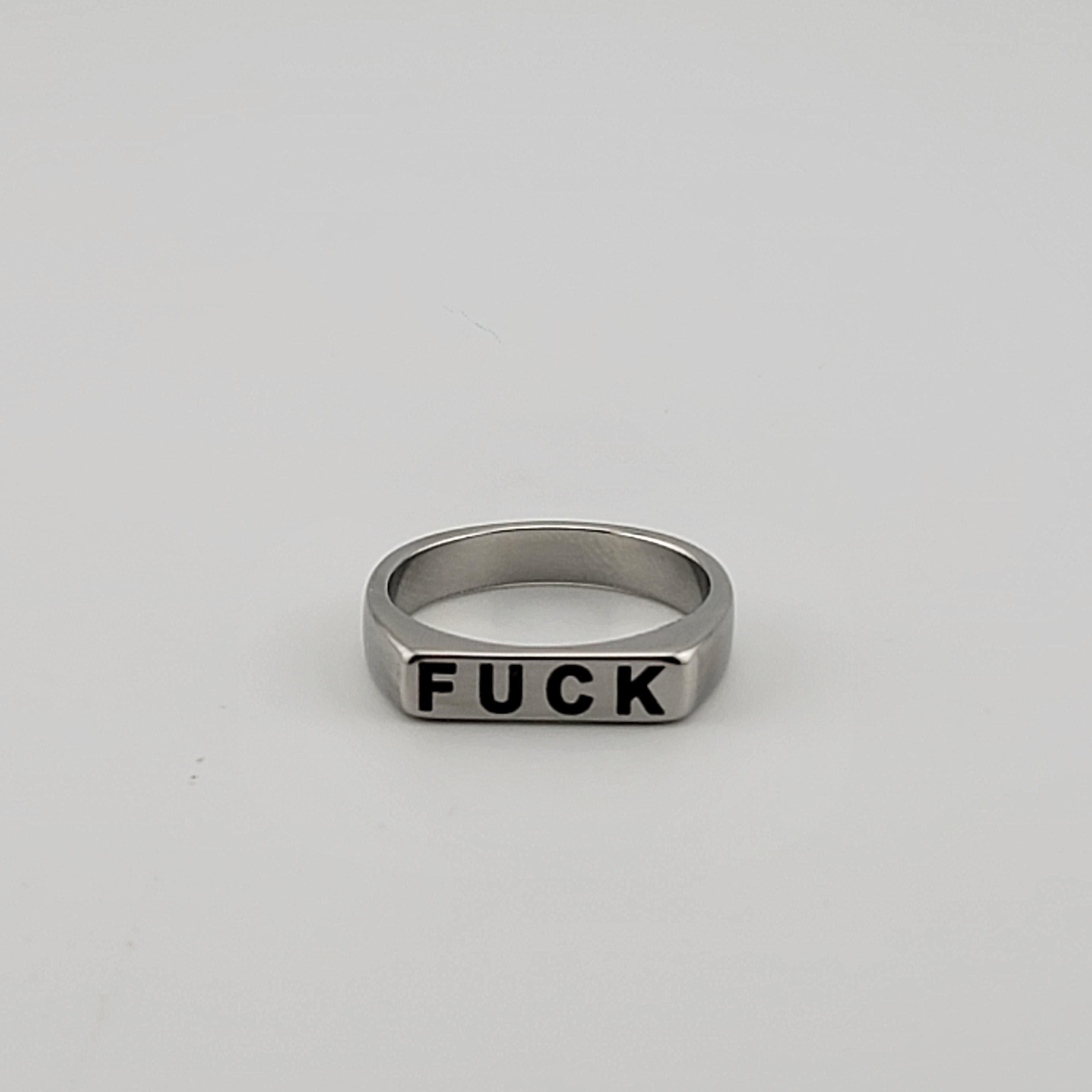 FUCK Signet Ring - Etsy
