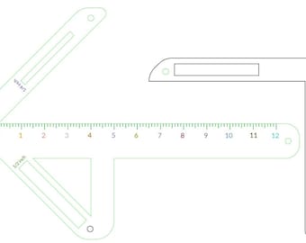 Gabarit de recherche de centre, grille découpée au laser, outil d'alignement (SVG)