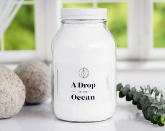 Naturalny proszek do prania do wielokrotnego napełniania | Zero Waste, bez plastiku, wegański, bez oleju palmowego, biodegradowalny, bezpieczny dla skóry wrażliwej