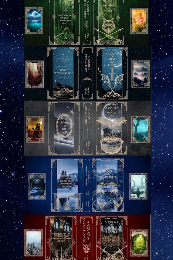Complete Set of A Court of Thorns and Roses Series Dust Jackets