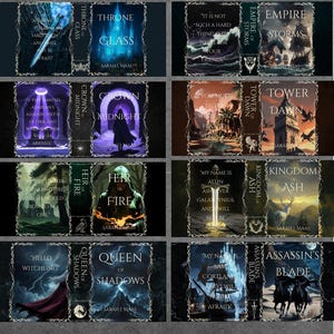 Throne of Glass Series Dust Jackets, Complete Set (Sarah J. Maas)