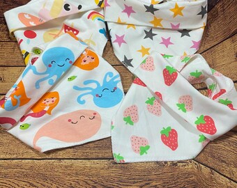 Set of 4 Bandana Bibs for Girls