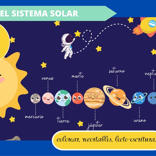 Solar System Letras Letras de sistema solar para imprimir - Etsy México