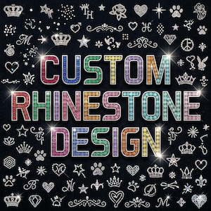Custom Rhinestone Design Template, Logo to Bling SVG (Digital)