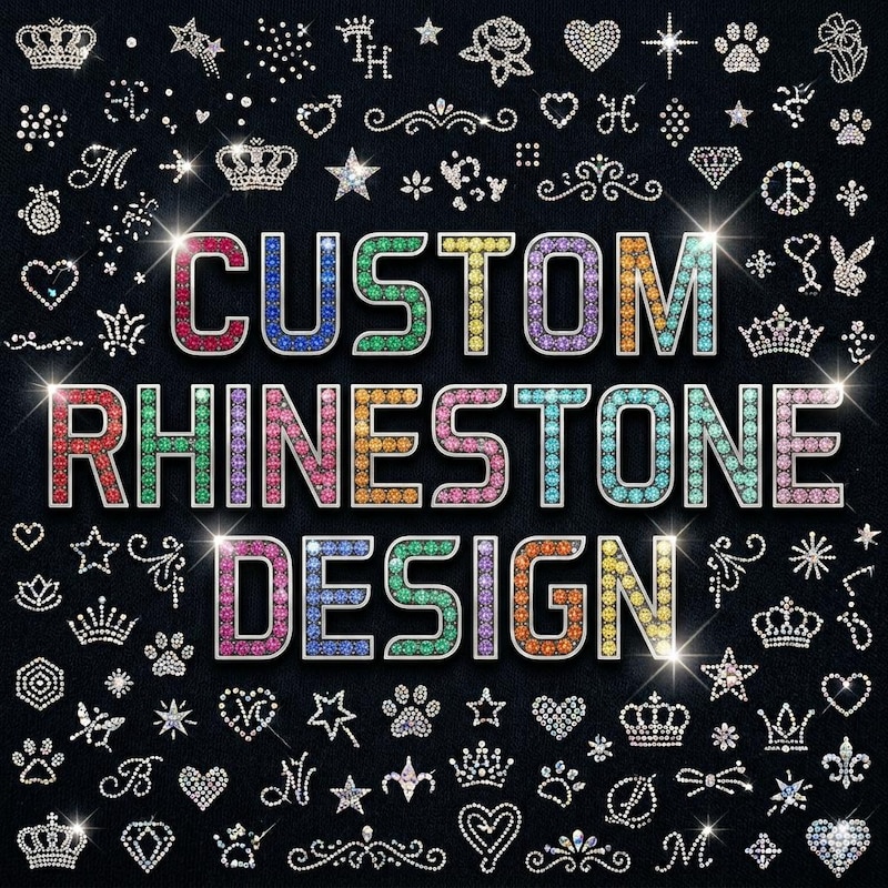 Small Rhinestone Logo Rhinestones - Etsy