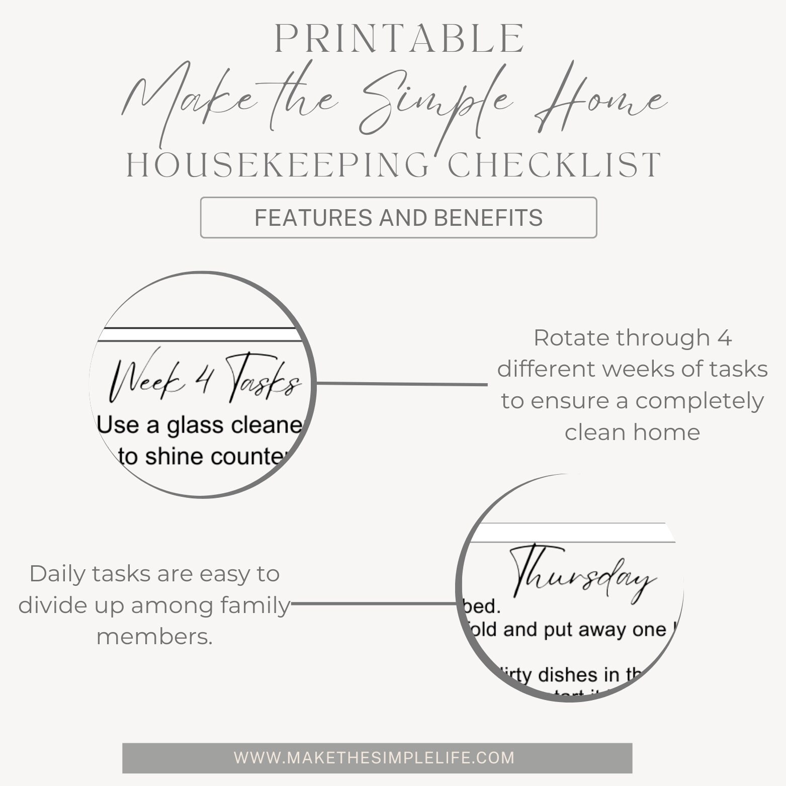 Housekeeping Checklist Created to Simplify Your Routine With BONUS ...