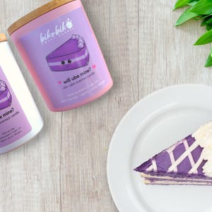 Ube Cake Soy Candle (Will Ube Mine) With Handwoven Gift Bag/Box