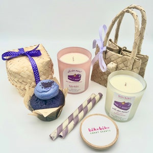 Ube Cake Soy Candle (Will Ube Mine) With Handwoven Gift Bag/Box