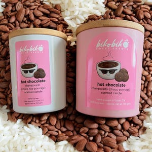 Hot Chocolate (Champorado - Chocolate Rice Porridge) Soy Candle With Handwoven Bag/Box