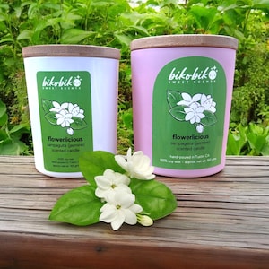 Sampaguita (Jasmine) Flowerlicious Soy Candle With Handwoven Bag/Box