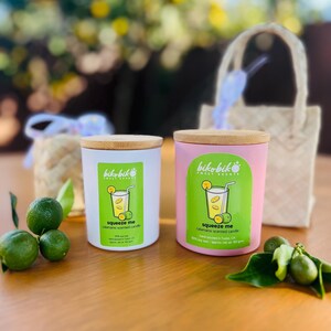 Calamansi (Squeeze Me) Soy Candle With Handwoven Bag/Box